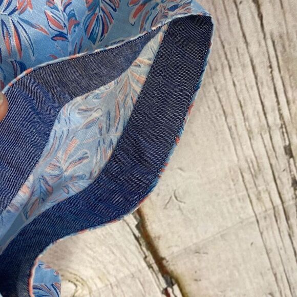 Flag and Anthem Printed Short Sleeve Button Down NWT Size L  236 - Picture 6 of 9